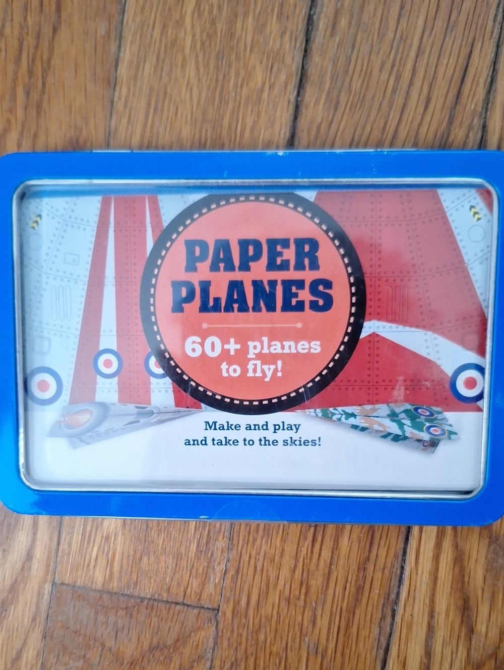 Blue Tin with Paper Plane Kit